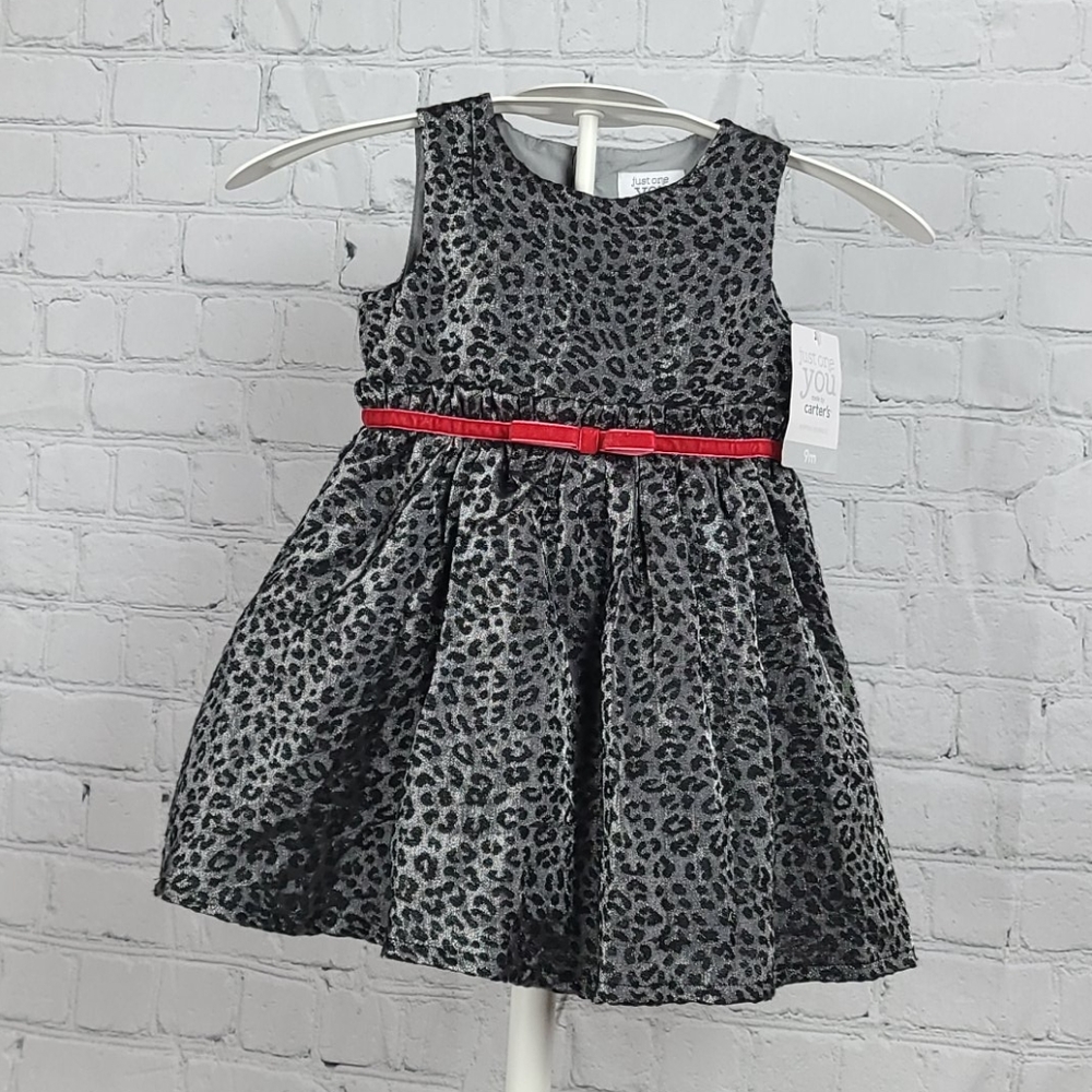 Carter's valentine's day baby girl leopard dress